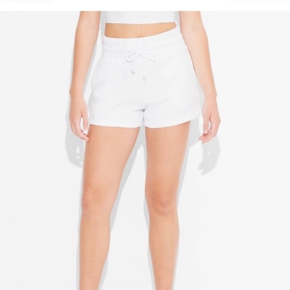 LAST CHANCE: Wild Fable Fleece Pull-on Shorts in White, S